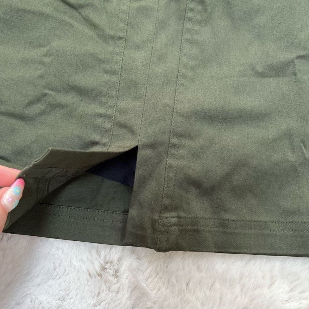Lija Golf Skort Athletic Skirt w Built in Shorts Dark Green White womens size 8 - Picture 6 of 11